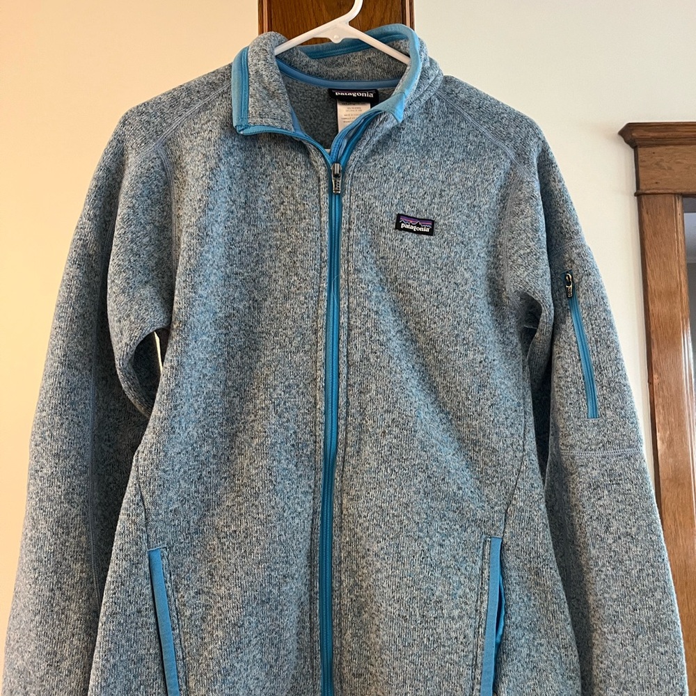 Patagonia Blue Utility Jacket with Full-Length Zipper